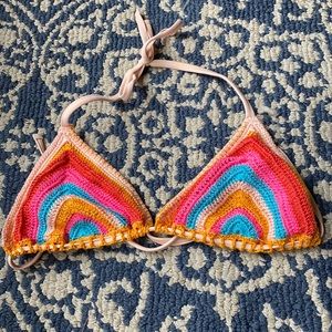 Excellent condition crocheted string bikini top